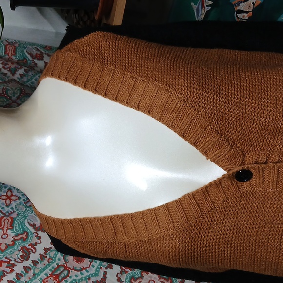 Forever 21 Button Up V-Neck Sweater Cardigan, Size M - Picture 4 of 12